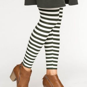 Green stripe legging